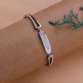 Silver Oval Shape  Cuff Bracelet